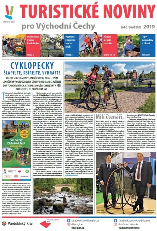 Turistické noviny pro Východní Čechy - léto/podzim 2019 - titulka